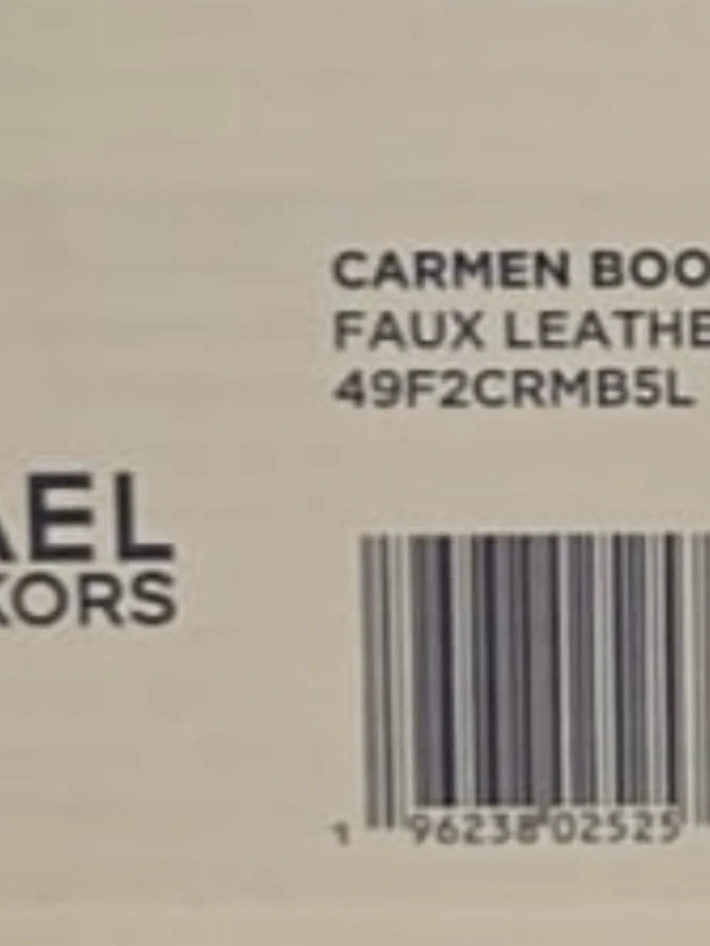 Michael Kors Knee High Boots Black Gold Logo Block Heel Sz 8M with Box